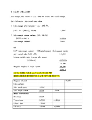 Flexible budgets and basic variance analysis (DAC 203 Management Accounting)