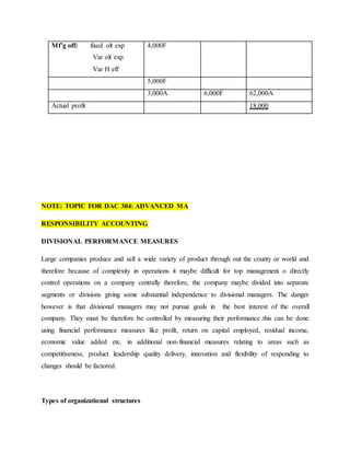 Flexible budgets and basic variance analysis (DAC 203 Management Accounting)