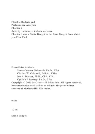 Flexible Budgets Andperformance Analysischapter 9activity Docx Flexible Budgets Andperformance Analysischapter 9activity Docx
