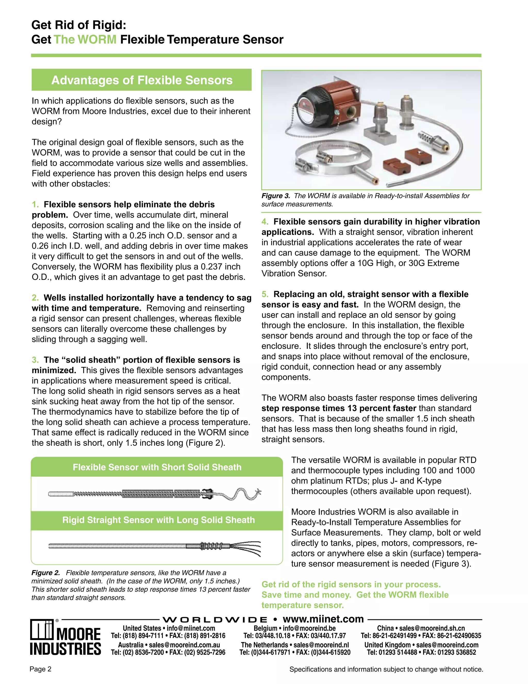 Flexible Industrial Temperature Sensors | PDF
