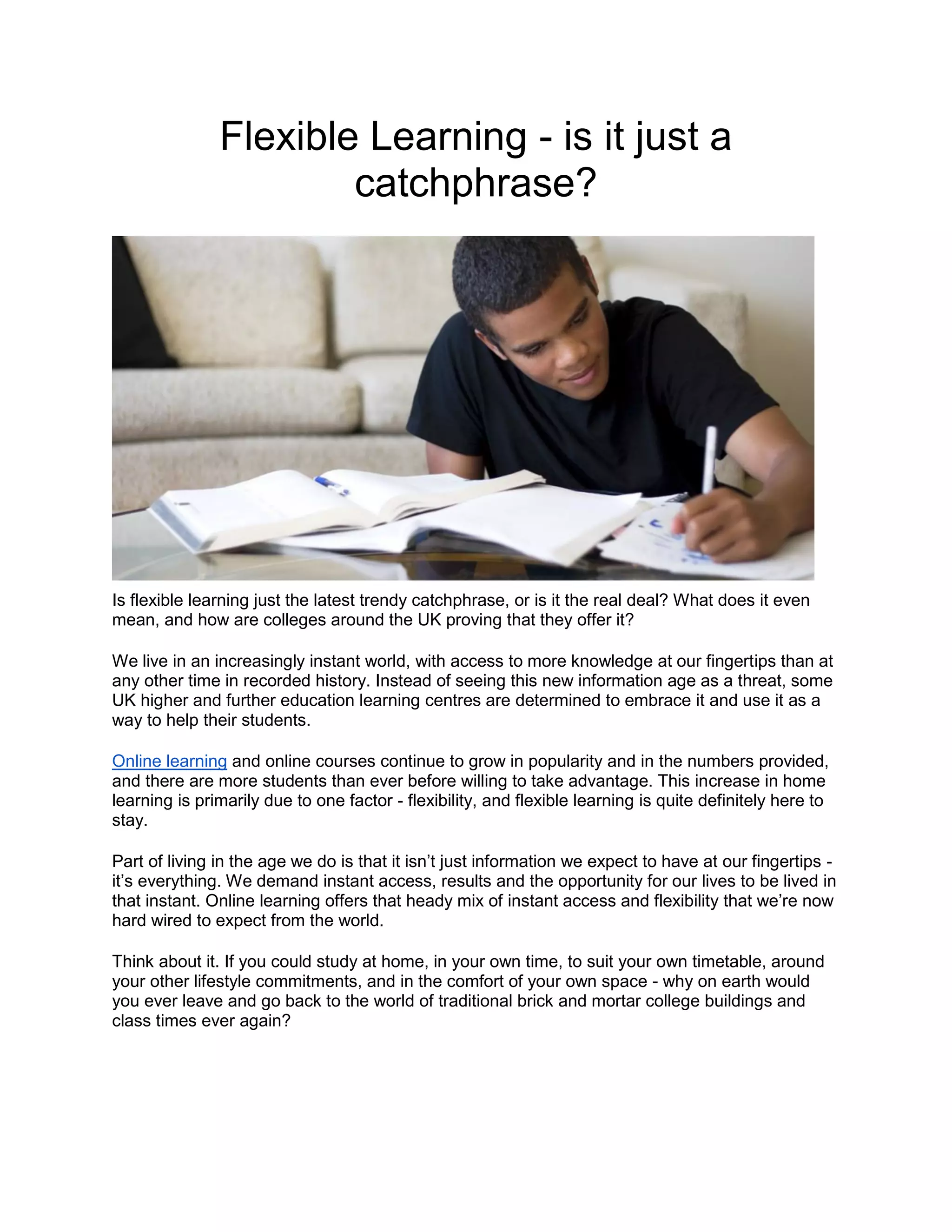 Flexible Learning Oxford Learning College PDF Flexible learning oxford learning college pdf