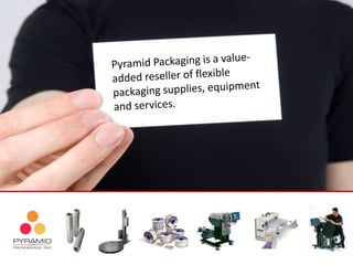 2 
Est. in 1968, Pyramid Packaging is a 
value-added reseller of flexible 
packaging equipment, materials & 
services. 
 