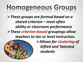 Homogeneous Group Example Flexible Student Grouping | PPTX