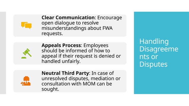Flexible Work Arrangements (FWAs) MOM regulations | PPTX