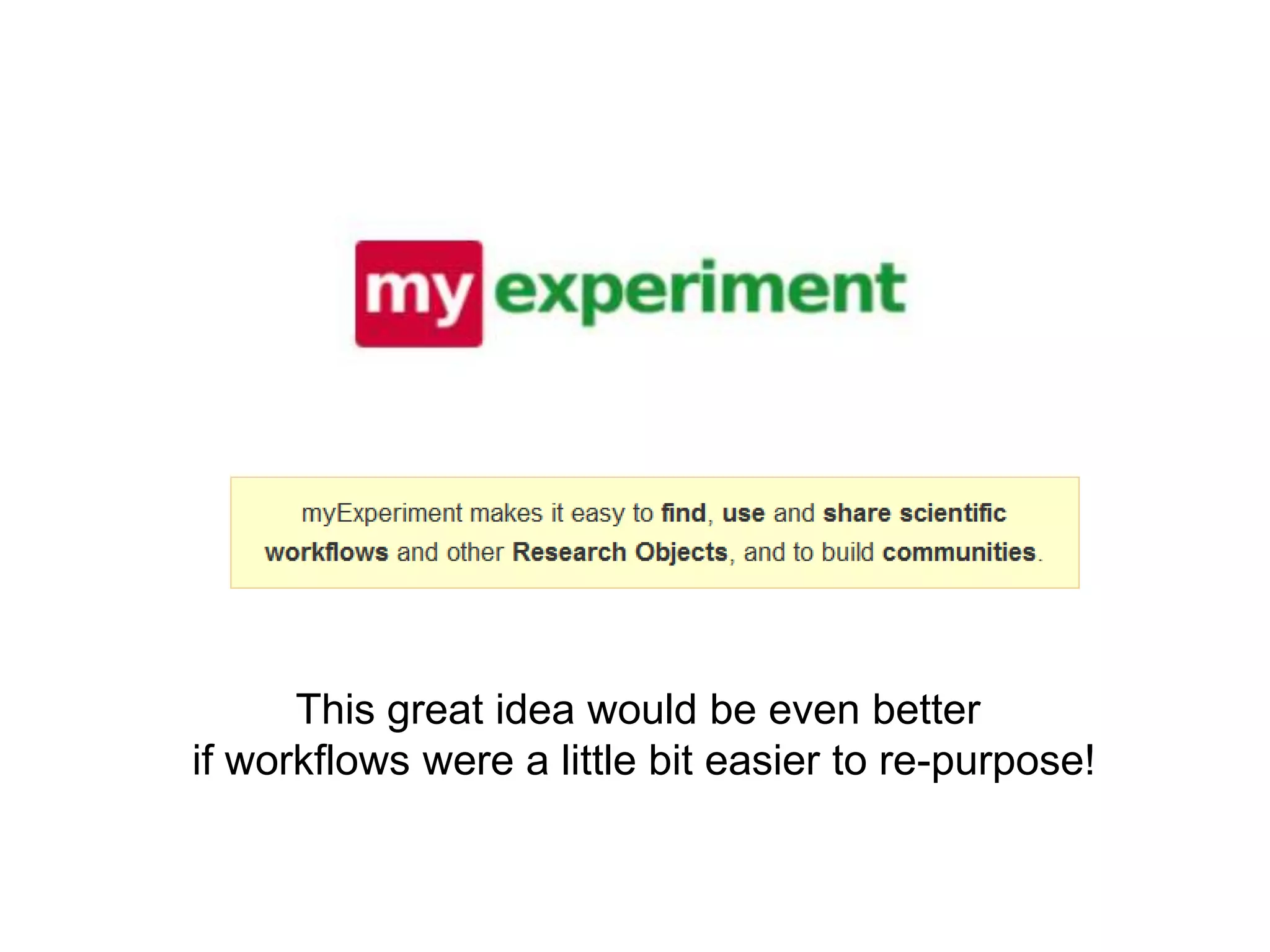 This great idea would be even better
if workflows were a little bit easier to re-purpose!
 
