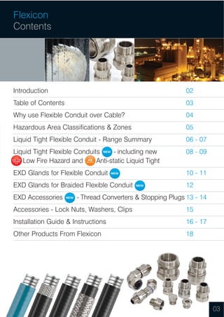 Flexicon Flexible Conduit - Hazardous Areas ATEX Conduit Catalogue | PDF