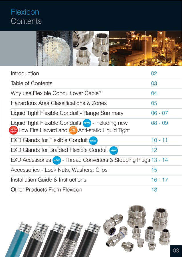 Flexicon Flexible Conduit Hazardous Areas ATEX Conduit Catalogue PDF
