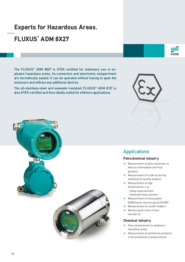 Flexim Fluxus Ultrasonic Liquid Flow Meters Adm Series Brochure