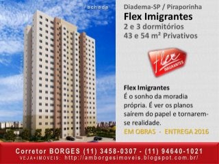 CORRETOR BORGES (11) 3458-0307 - APTOS em Diadema - Apartamentos em Diadema SP - ABCDM - SÃO PAULO E GDE SP.