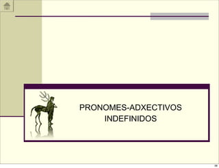 PRONOMES-ADXECTIVOS
    INDEFINIDOS




                      38
 