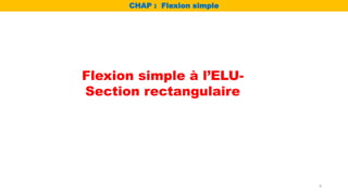 Flexion simple à l’ELU-
Section rectangulaire
CHAP : Flexion simple
9
 