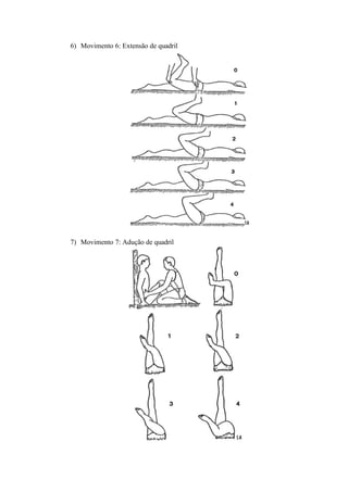 6) Movimento 6: Extensão de quadril
7) Movimento 7: Adução de quadril
 