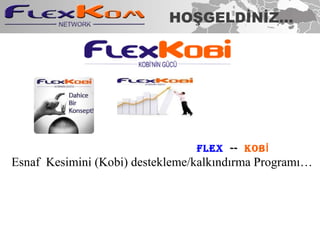 HO?GELD?N?Z FLEX  --  KOB?  Esnaf  Kesimini (Kobi) destekleme/kalk?nd?rma Program? 