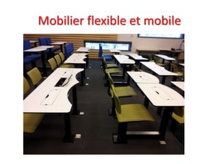 Mobilier flexible et mobile
 