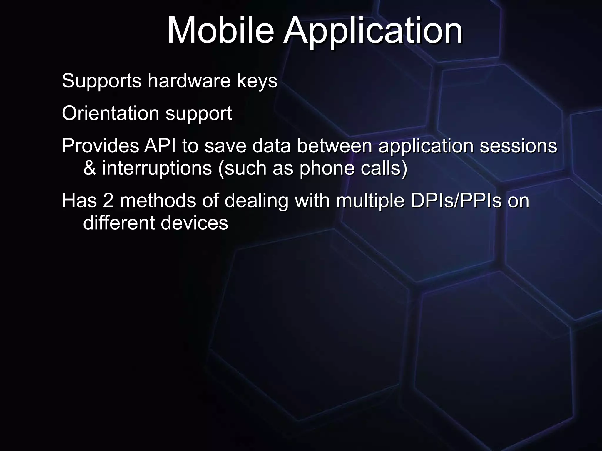 New in Adobe AIR 3 AIR Native Extensions (ANE) Native code can be combined with an AIR app 