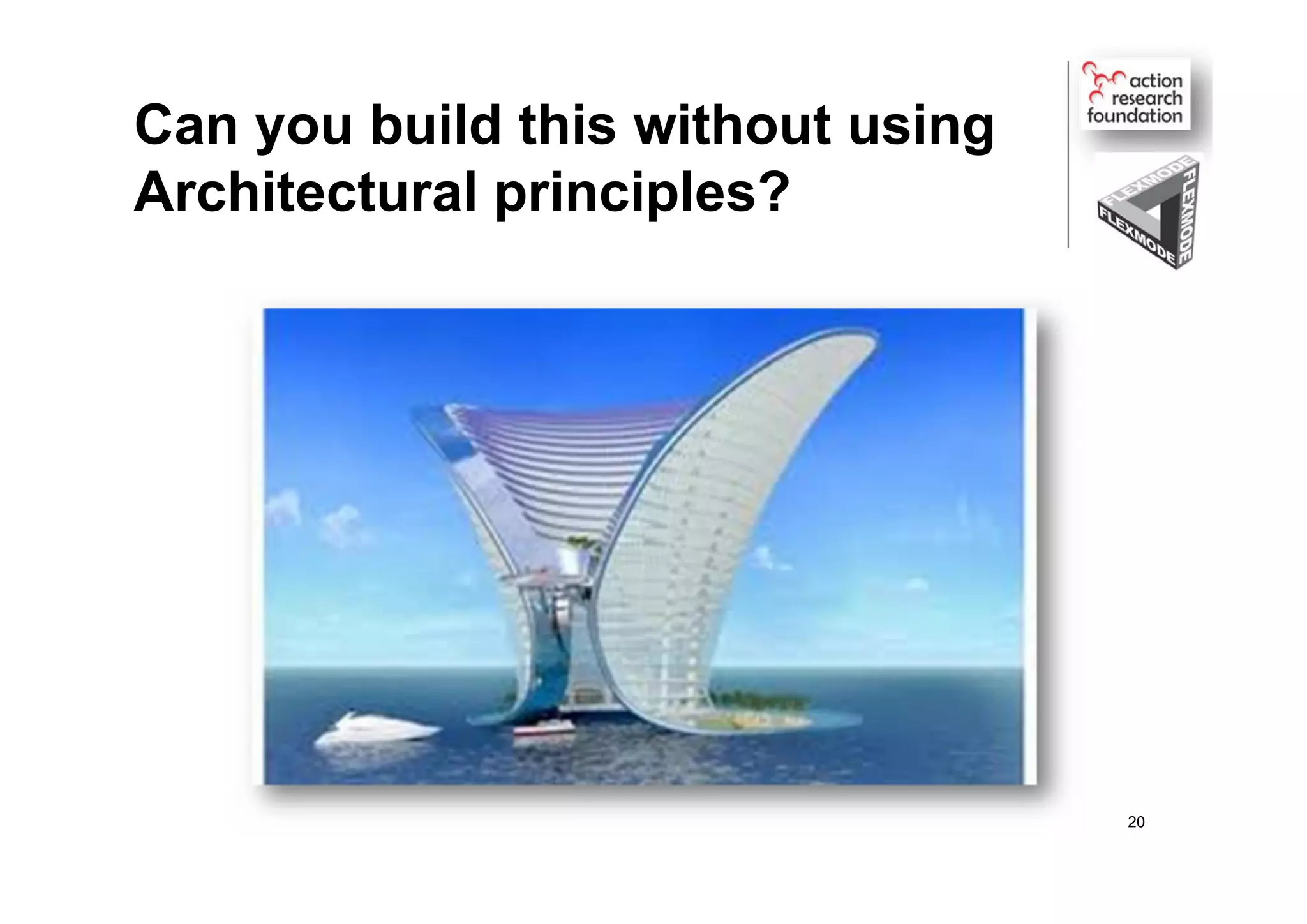 Can you build this without using
Architectural principles?
20
 