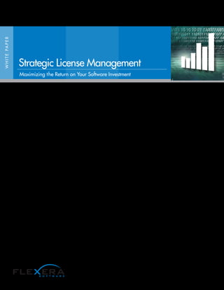 W H I T E PA P E R




                     Strategic License Management
                     Maximizing the Return on Your Software Investment
 