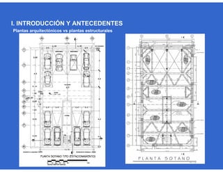 Plantas arquitectónicos vs plantas estructurales
I. INTRODUCCIÓN Y ANTECEDENTES
 