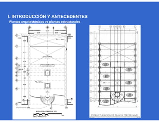 Plantas arquitectónicos vs plantas estructurales
I. INTRODUCCIÓN Y ANTECEDENTES
 