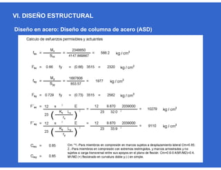 VI. DISEÑO ESTRUCTURAL
Diseño en acero: Diseño de columna de acero (ASD)
 