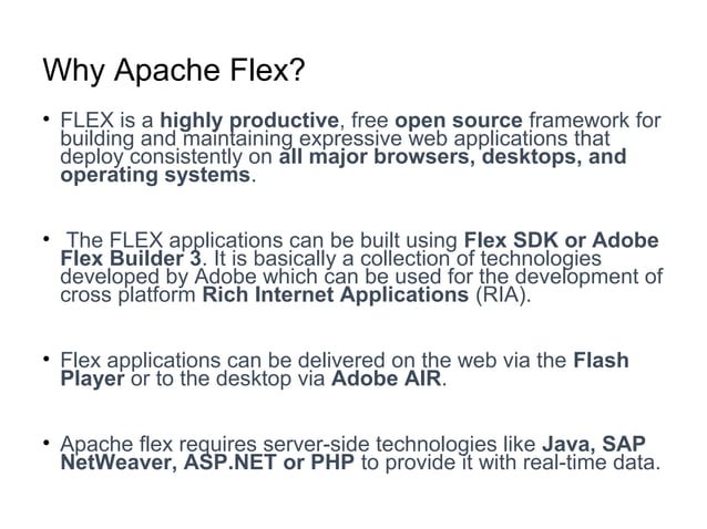 Apache Flex Overview PPT