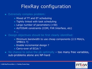 Automating the Configuration of the FlexRay Communication Cycle | PPT