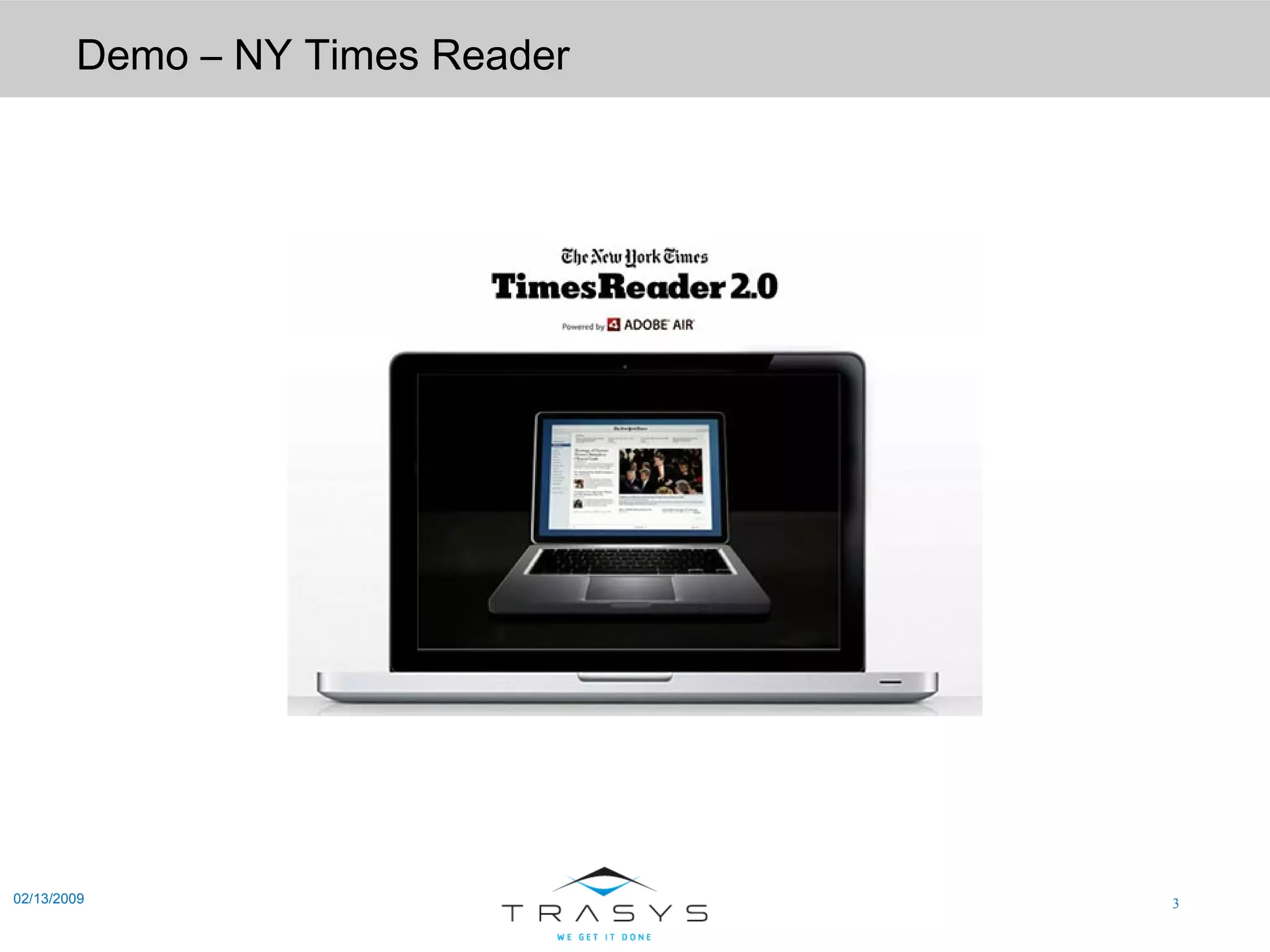 Demo – NY Times Reader 02/13/2009 