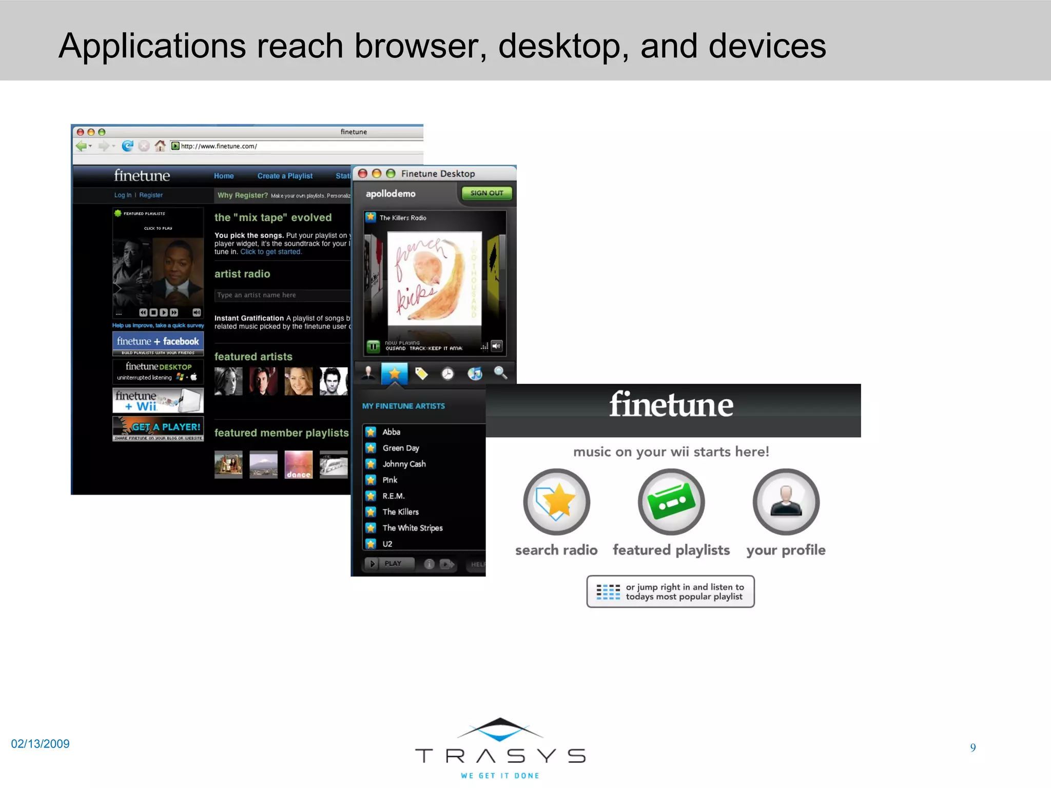 Applications reach browser, desktop, and devices 02/13/2009 