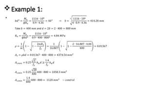 Flexural analysis and design of beams Examples (Lecture 6).pptx
