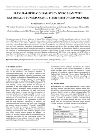 Flexural behavioural study on rc beam with | PDF
