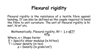 Flexural Properties of Fiber | Flexural Properties of Textile Fiber | PPTX