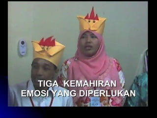 TIGA  KEMAHIRAN  EMOSI YANG DIPERLUKAN 