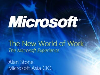 The New World of Work
The Microsoft Experience
 