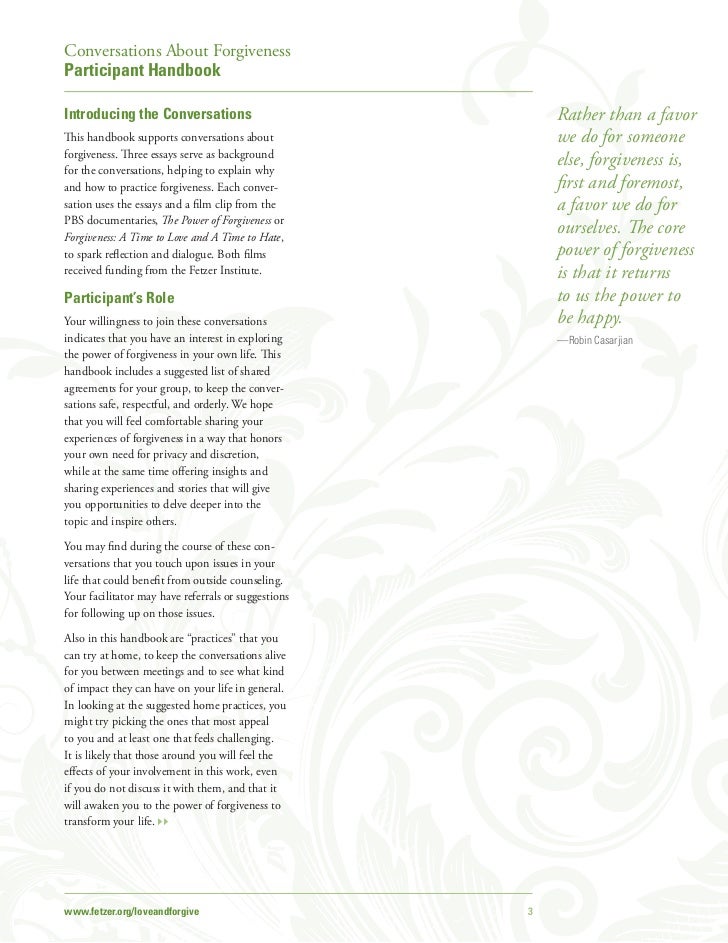 forgiveness essay