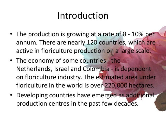 floriculture industry 4 638