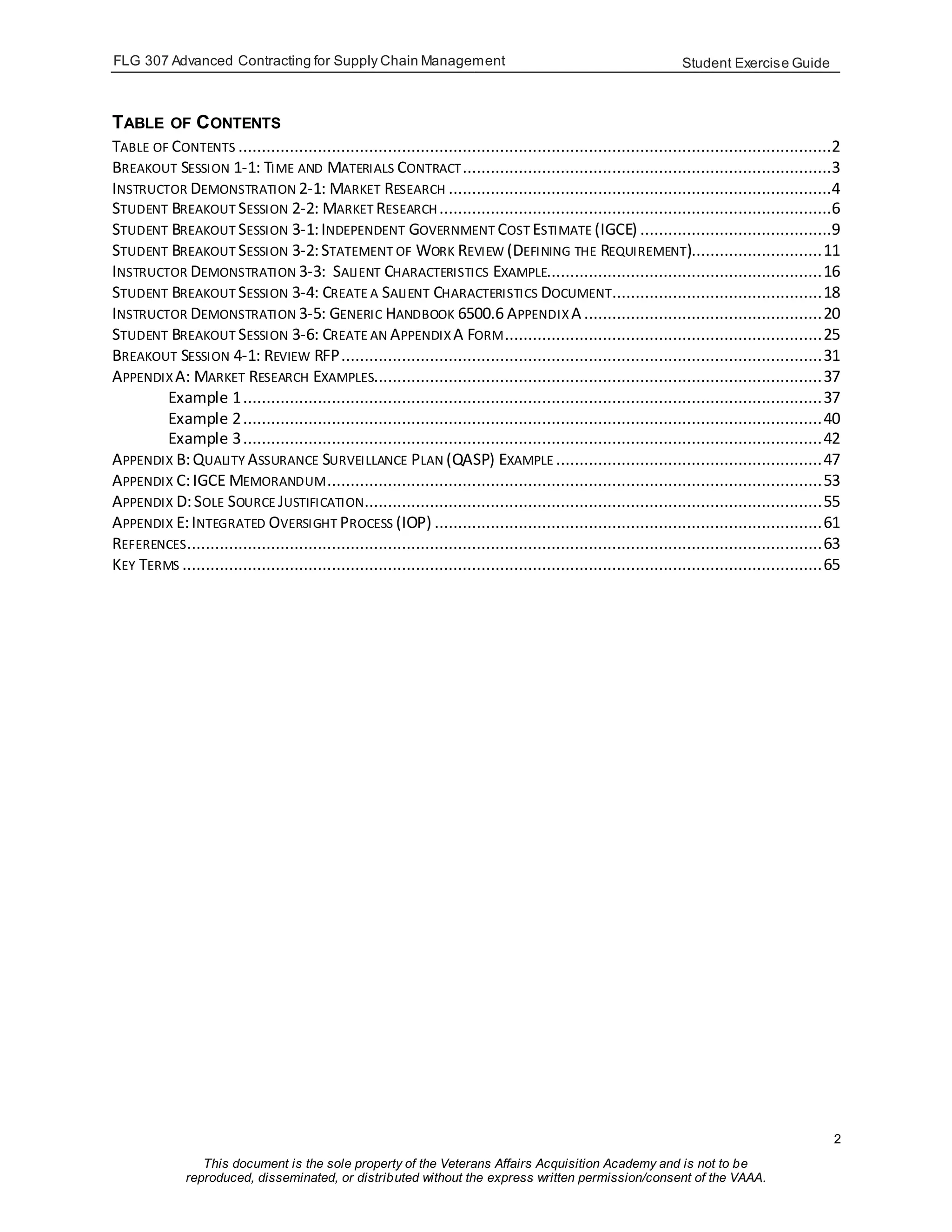 VA Supply Chain 100 Student Exercise Guide PDF