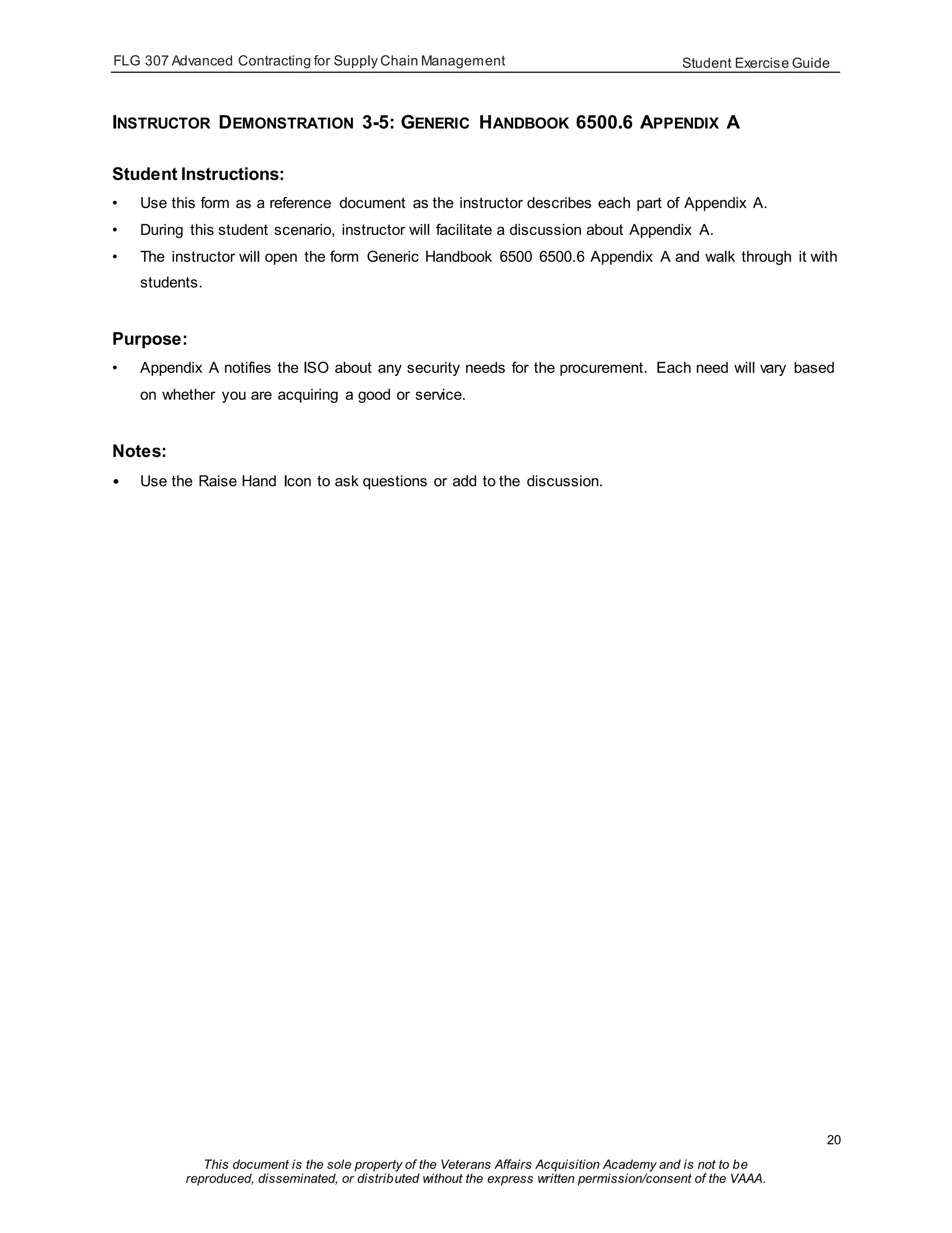 VA Supply Chain 100 Student Exercise Guide PDF