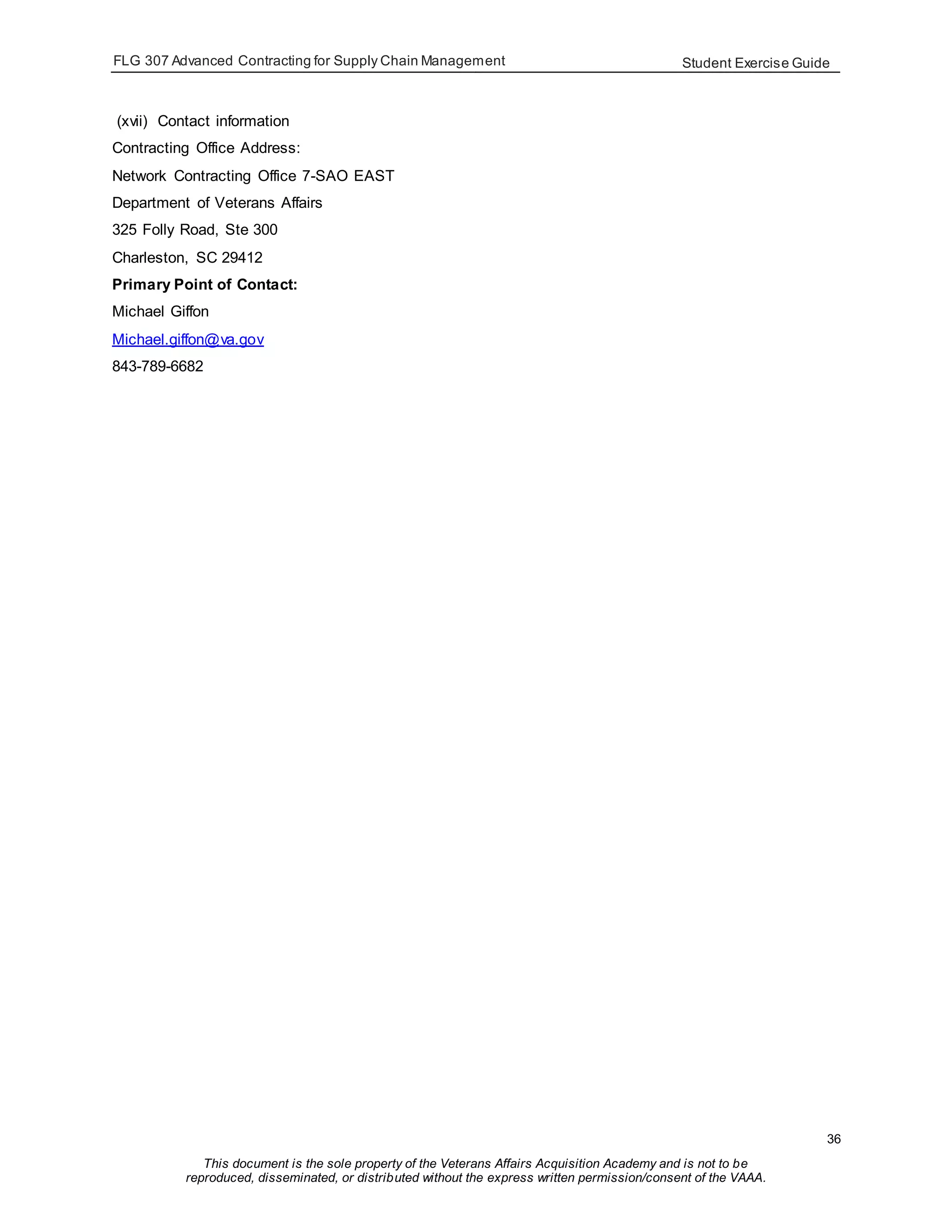 VA Supply Chain 100 Student Exercise Guide PDF