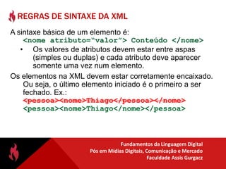 LinguagemMarcação versus ProgramaçãoCriada para transformar texto puro em um documento estruturado.