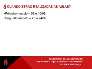 Segundo módulo – 23 e 24/09O QUE VEREMOS NO PRIMEIRO MÓDULO?PADRÕES E TIPOS DE LICENÇAS
