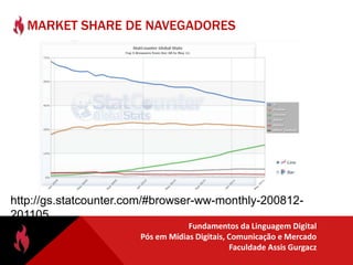 Como são portas padronizadas, um cliente muitas vezes só precisa saber o nome ou endereço IP da máquina que tem determinado serviço. É o que ocorre com os navegadores.WebA World Wide Web é um serviço TCP/IP baseado no protocolo de nível de aplicação HTTP (HyperTextTransferProtocol – Protocolo de Transferência de Hipertexto). É o meio virtual formado pelos servidores HTTP (servidores web), clientes HTTP (navegadores) e protocolo HTTP (regras de comunicação entre cliente e servidor).