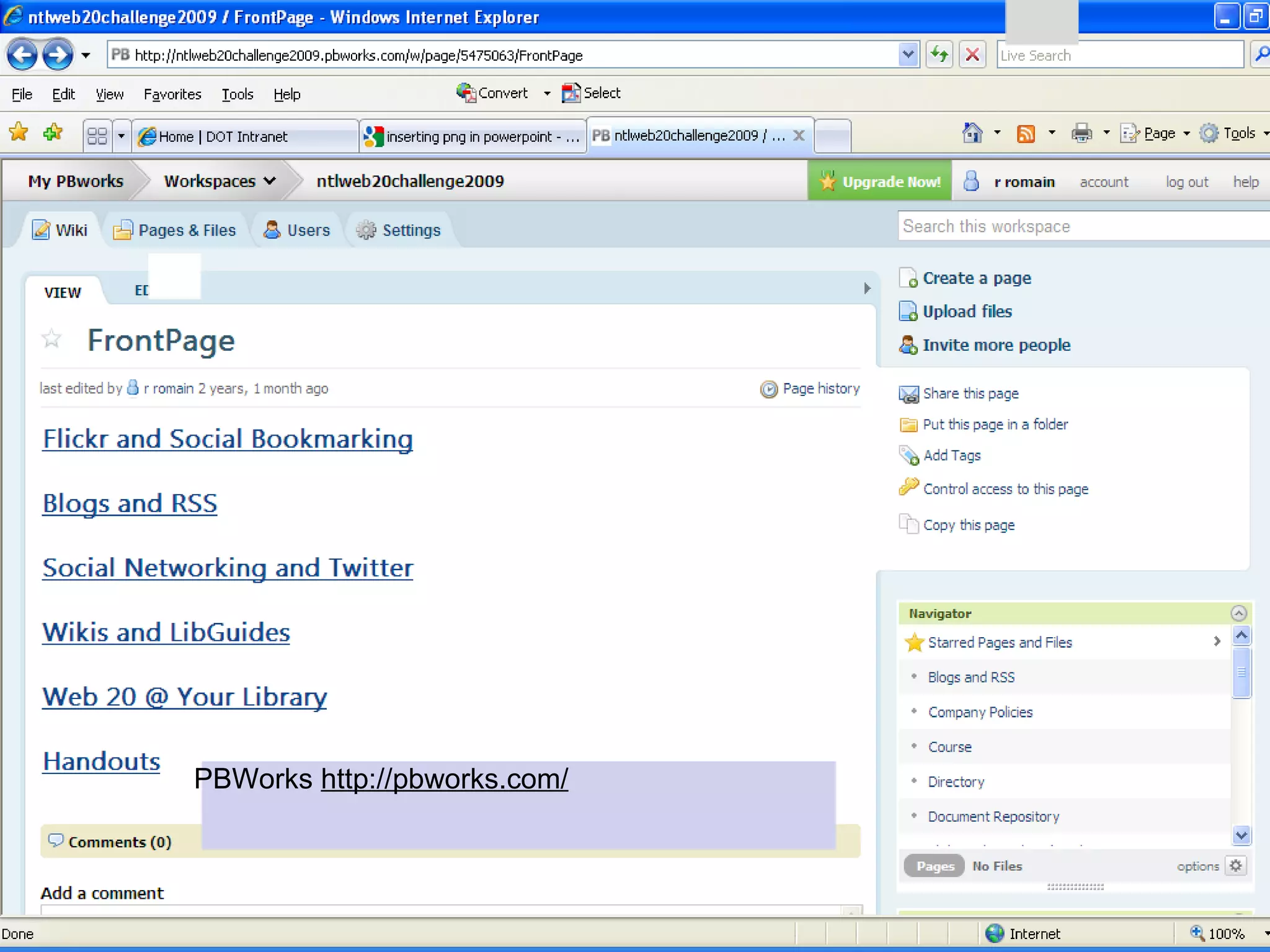 PBWorks http://pbworks.com/
 