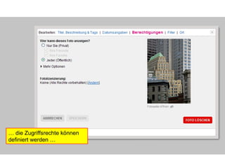 … die Zugriffsrechte können definiert werden …