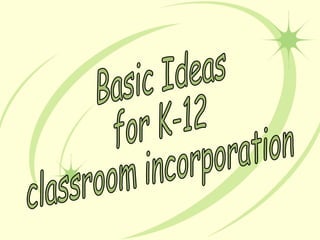 Basic Ideas  for K-12 classroom incorporation 