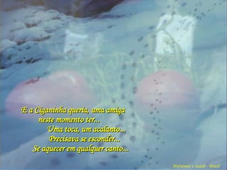 E a Ciganinha queria, uma amiga  neste momento ter...   Uma toca, um acalanto... Precisava se esconder... Se aquecer em qualquer canto... Marionete e Saúde - Brasil   