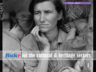 ﬂickr for the cultural & heritage sectors
                                       1
 