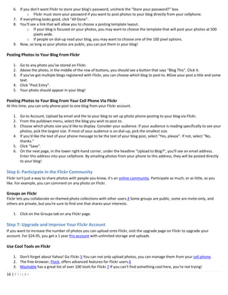 Flickr Tactical Guide