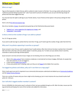 Flickr Tactical Guide