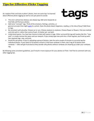Flickr Tactical Guide