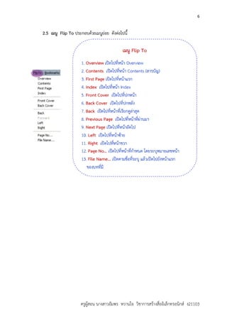 6
ครูผูสอน นางสาวอัมพร หวานใจ วิชาการสรางสื่ออิเล็กทรอนิกส ง21103
 